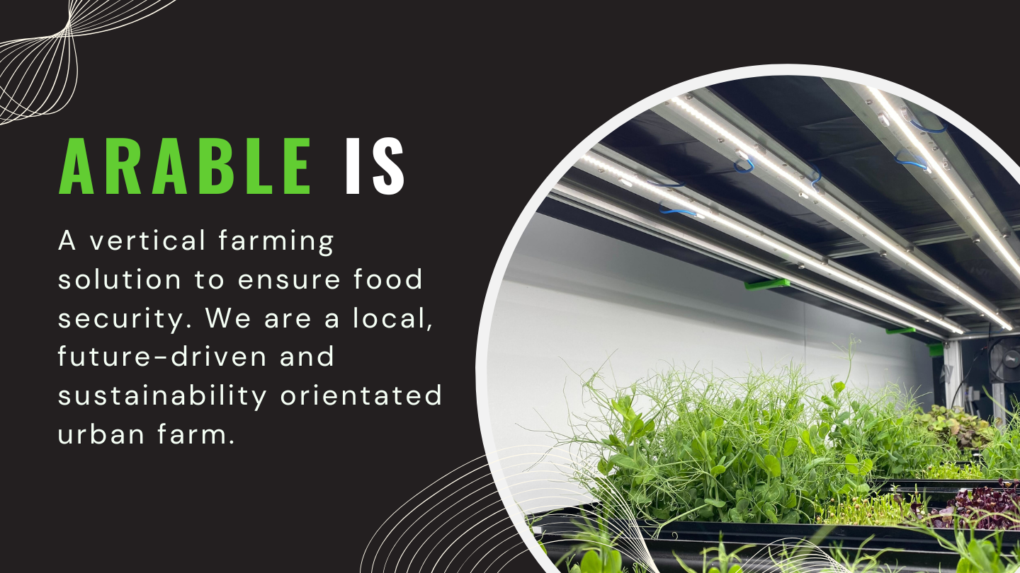 Arable's goal to help alleviate food insecurity