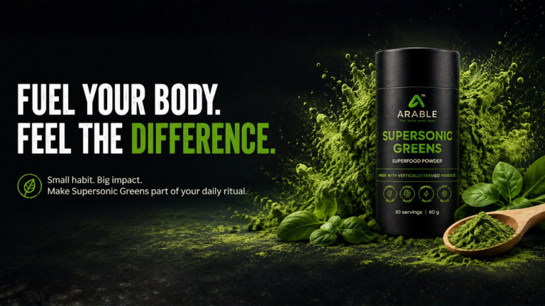 Supersonic Greens tube with powder and fresh greens